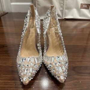 Elegant Crystal Embellished Heels